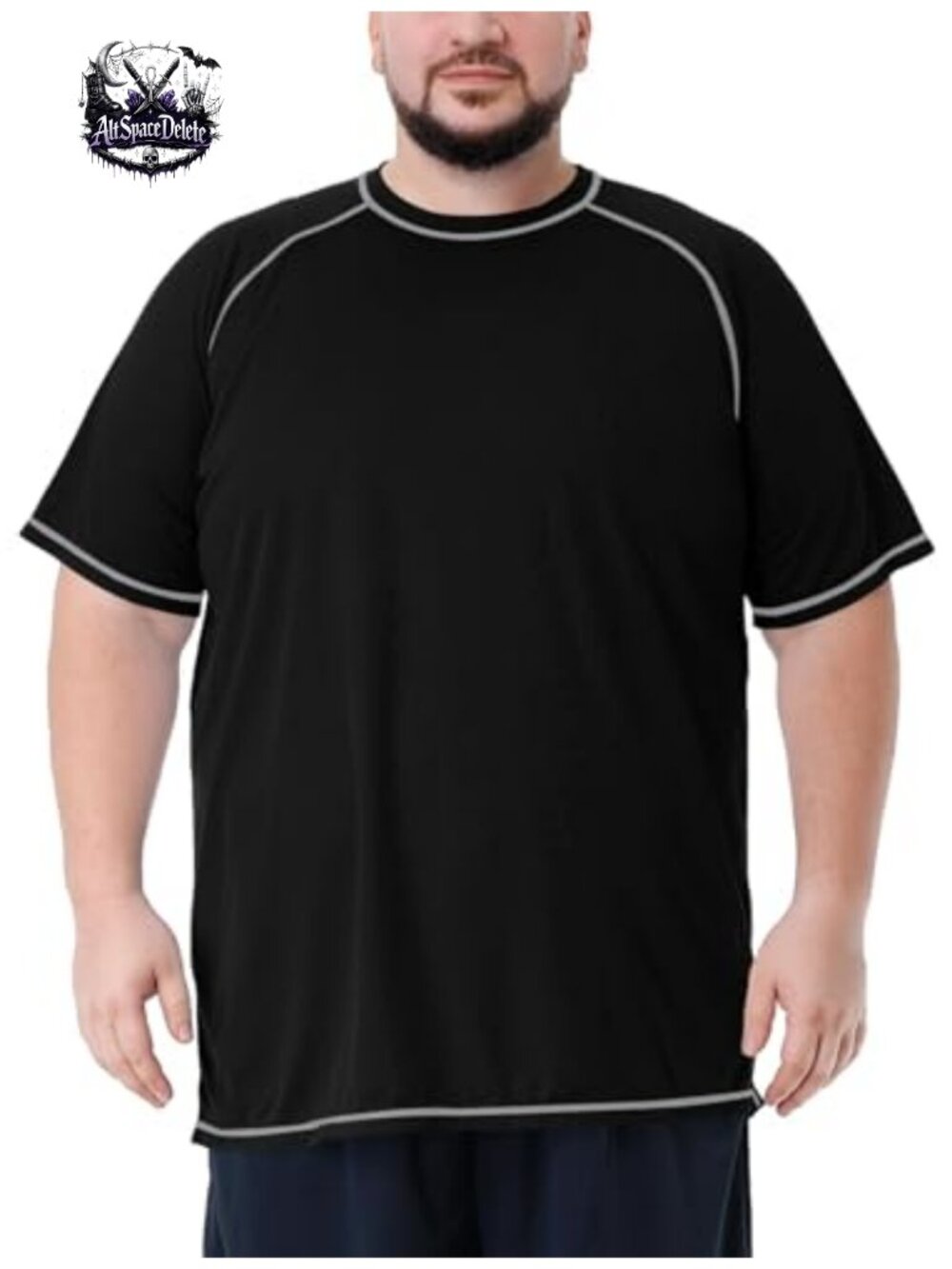 Men's Big & Tall Rash Guard Swim Shirt UPF 50+ Quick Dry Raglan